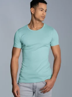 T-Shirt aus Baumwolle/Elastan Gletscher