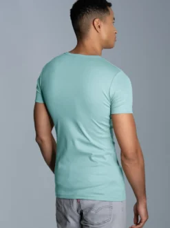 T-Shirt aus Baumwolle/Elastan Gletscher