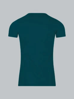 T-Shirt aus Baumwolle/Elastan Saphir