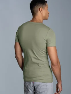 T-Shirt aus Baumwolle/Elastan Salbei