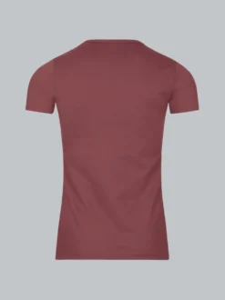 T-Shirt aus Baumwolle/Elastan Mahagoni