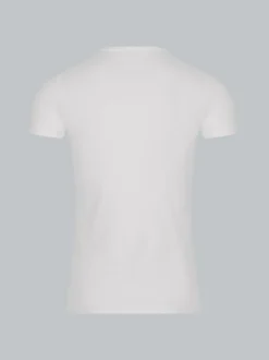 T-Shirt aus Baumwolle/Elastan Weiss