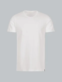 T-Shirt aus Baumwolle/Elastan Weiss