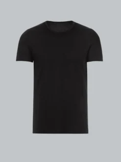 T-Shirt aus Baumwolle/Elastan Schwarz
