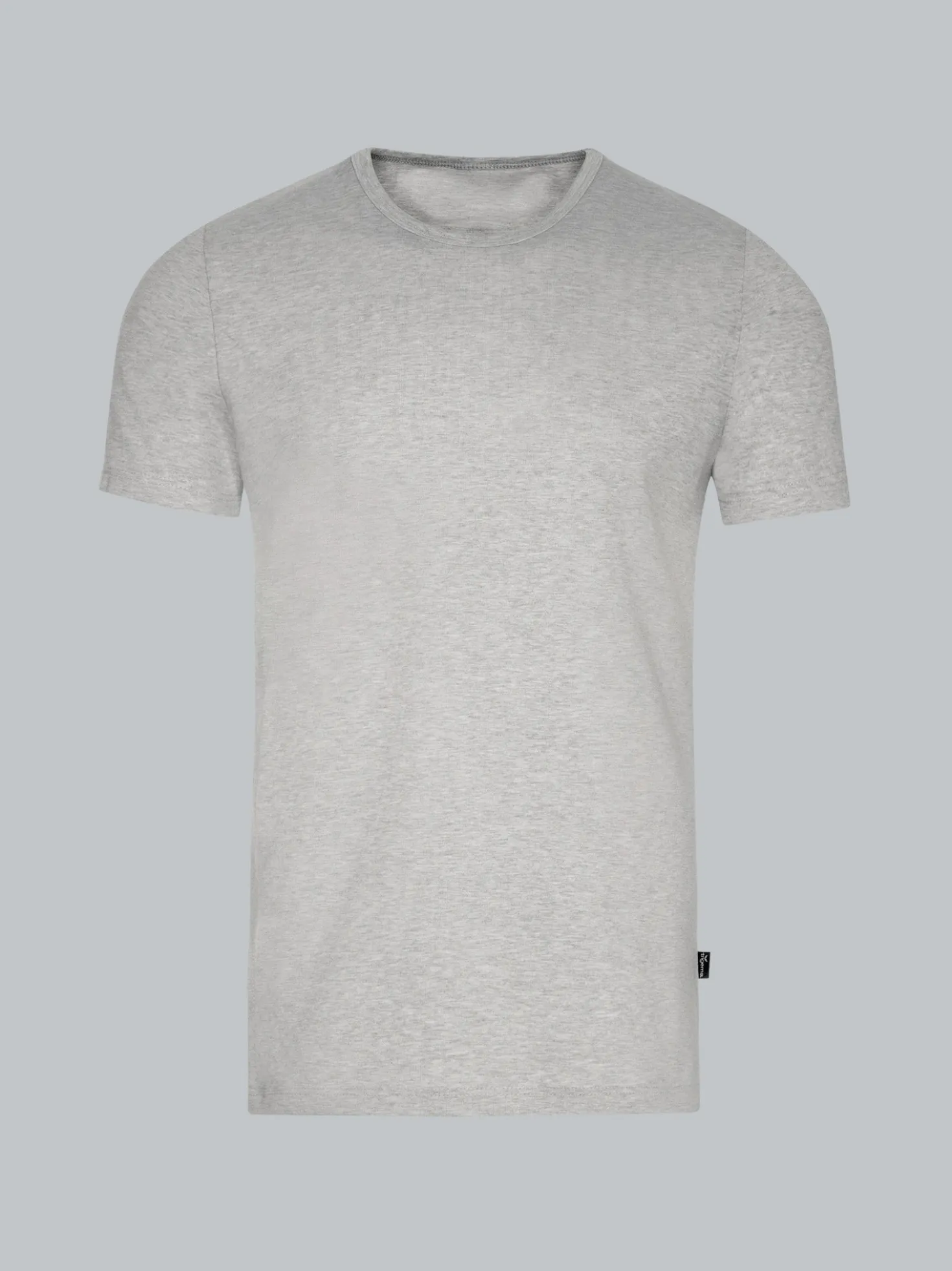 T-Shirt aus Baumwolle/Elastan Grau-melange