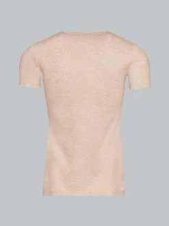 T-Shirt aus Baumwolle/Elastan Sand-melange
