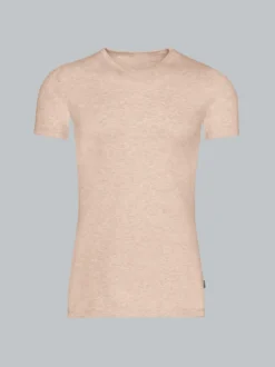 T-Shirt aus Baumwolle/Elastan Sand-melange