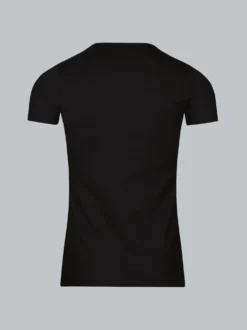 T-Shirt aus Baumwolle/Elastan Schwarz