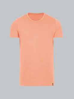 T-Shirt aus Baumwolle/Elastan Puder