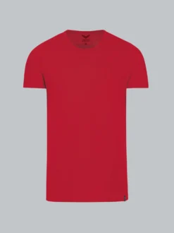 T-Shirt aus Baumwolle/Elastan Kirsch