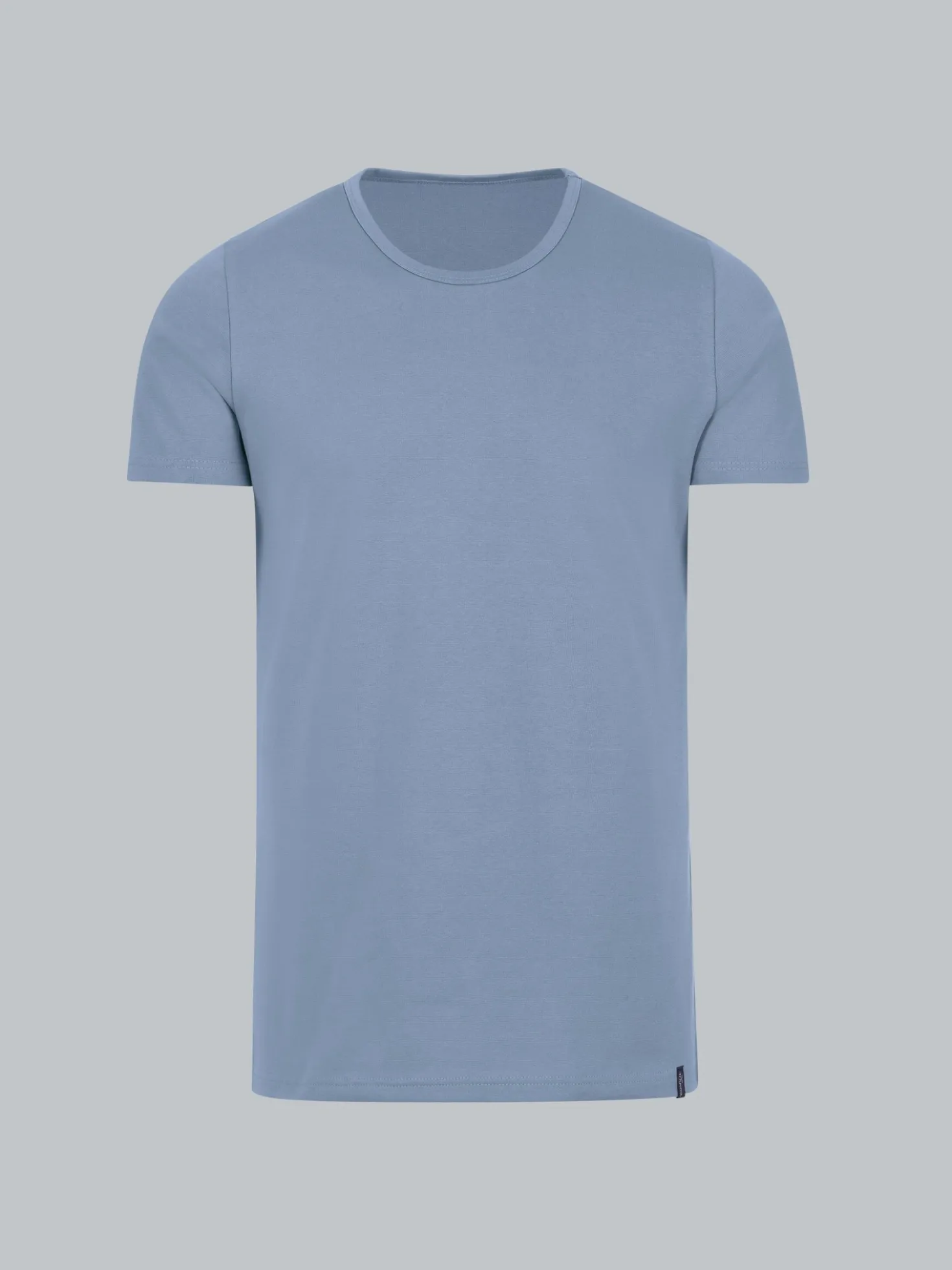 T-Shirt aus Baumwolle/Elastan Pearl-blue