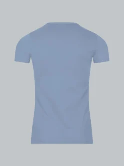 T-Shirt aus Baumwolle/Elastan Pearl-blue