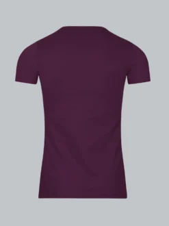 T-Shirt aus Baumwolle/Elastan Aubergine