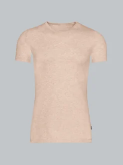 T-Shirt aus Baumwolle/Elastan Sand-melange