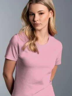 T-Shirt aus Baumwolle/Elastan Lilie