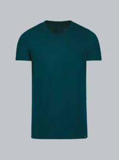 T-Shirt aus Baumwolle/Elastan Saphir