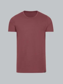 T-Shirt aus Baumwolle/Elastan Mahagoni