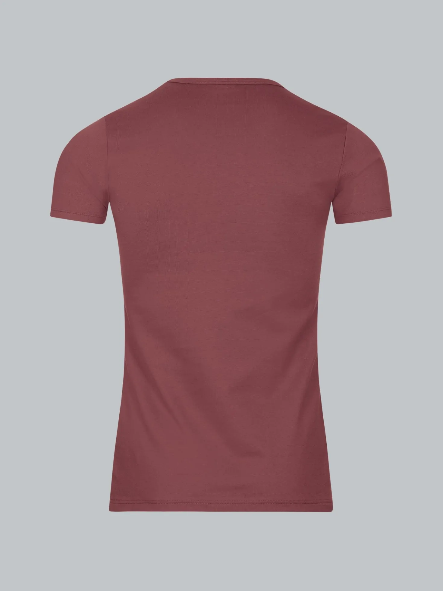 T-Shirt aus Baumwolle/Elastan Mahagoni