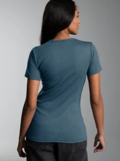 T-Shirt aus Baumwolle/Elastan Jeans-melange