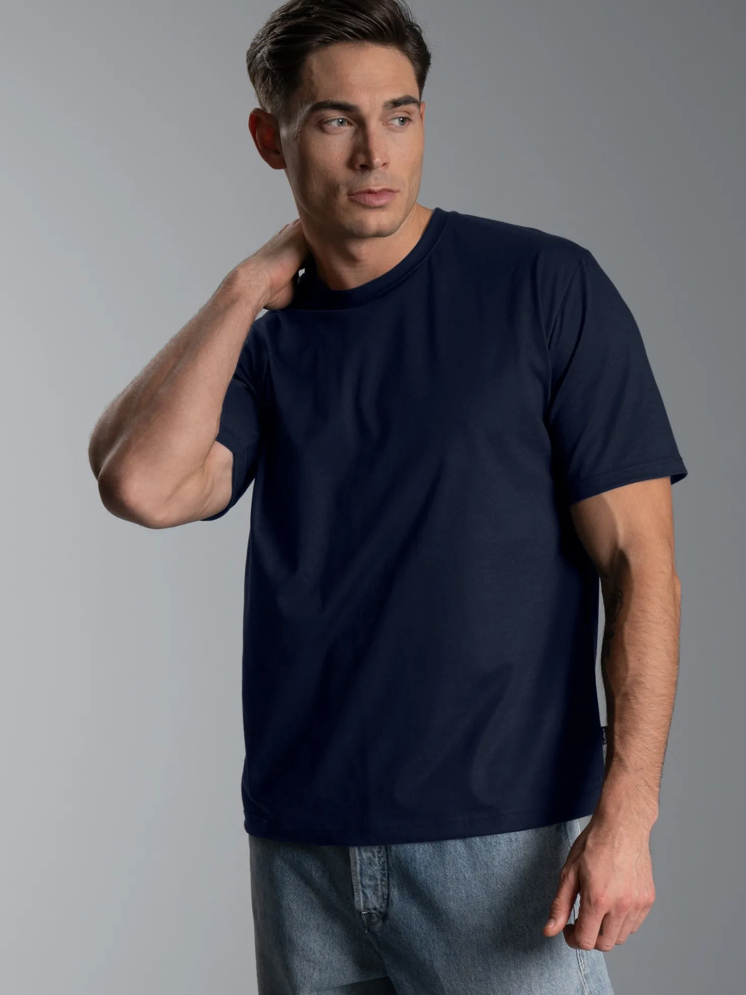 T-Shirt aus 100% Baumwolle Navy