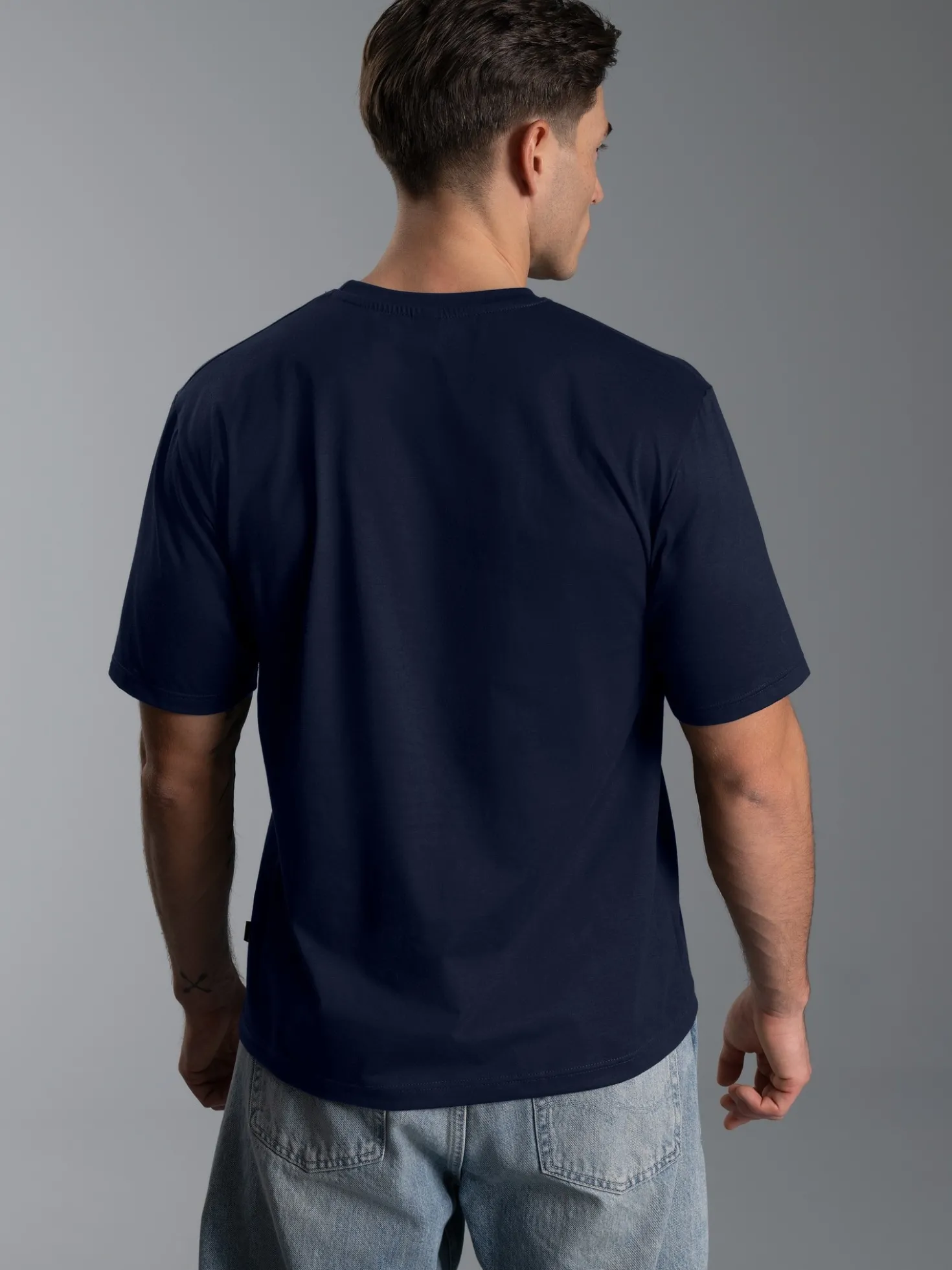 T-Shirt aus 100% Baumwolle Navy
