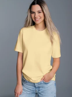 T-Shirt aus 100% Baumwolle Vanille