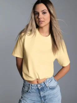 T-Shirt aus 100% Baumwolle Vanille