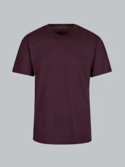 T-Shirt aus Biobaumwolle Aubergine-C2C