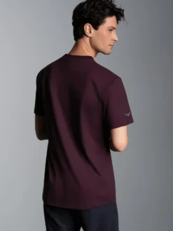 T-Shirt aus Biobaumwolle Aubergine-C2C