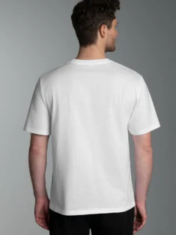 T-Shirt aus Biobaumwolle mit Brusttasche Weiss