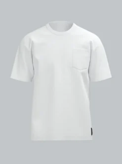 T-Shirt aus Biobaumwolle mit Brusttasche Weiss