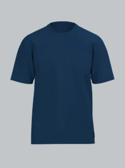 T-Shirt aus Biobaumwolle mit Brusttasche Night-blue