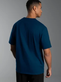 T-Shirt aus Biobaumwolle mit Brusttasche Night-blue