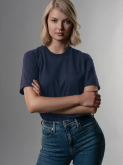 T-Shirt aus Biobaumwolle Navy