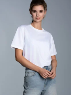T-Shirt aus Biobaumwolle Weiss
