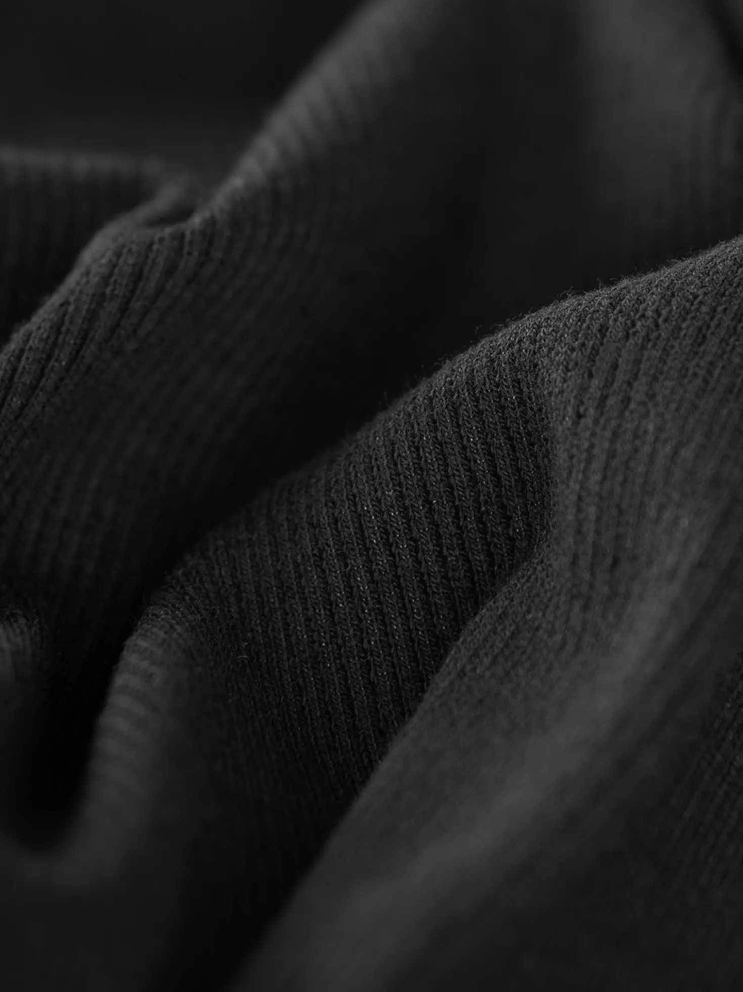 T-Shirt aus elastischem Doppelripp Schwarz