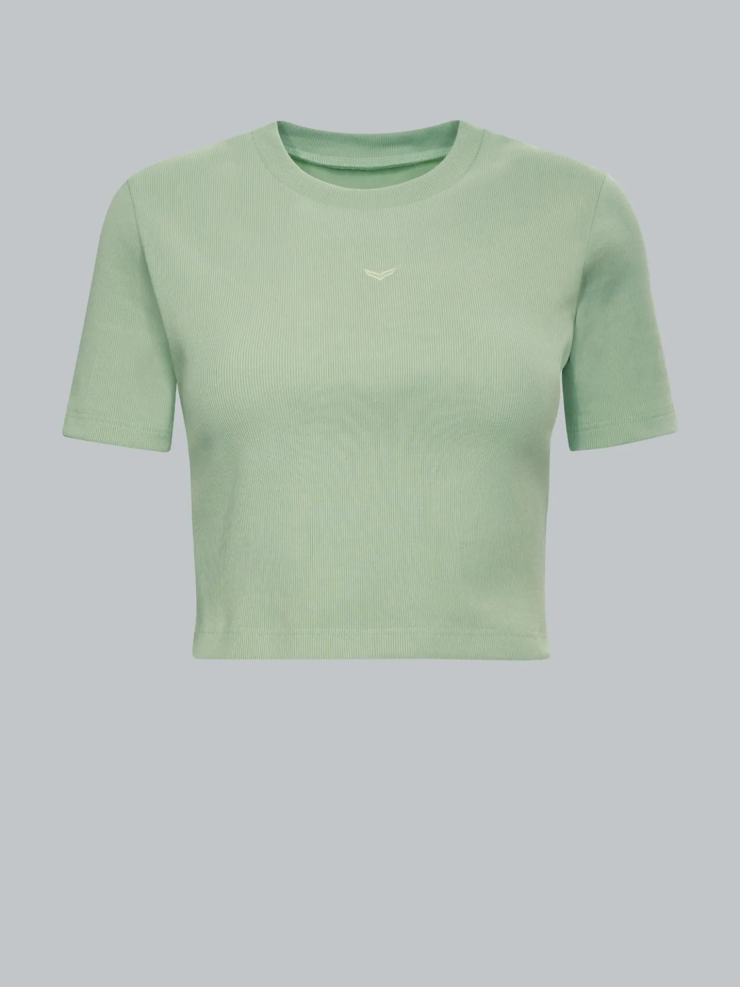T-Shirt aus elastischem Doppelripp Green tea