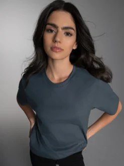 T-Shirt DELUXE Baumwolle Anthrazit
