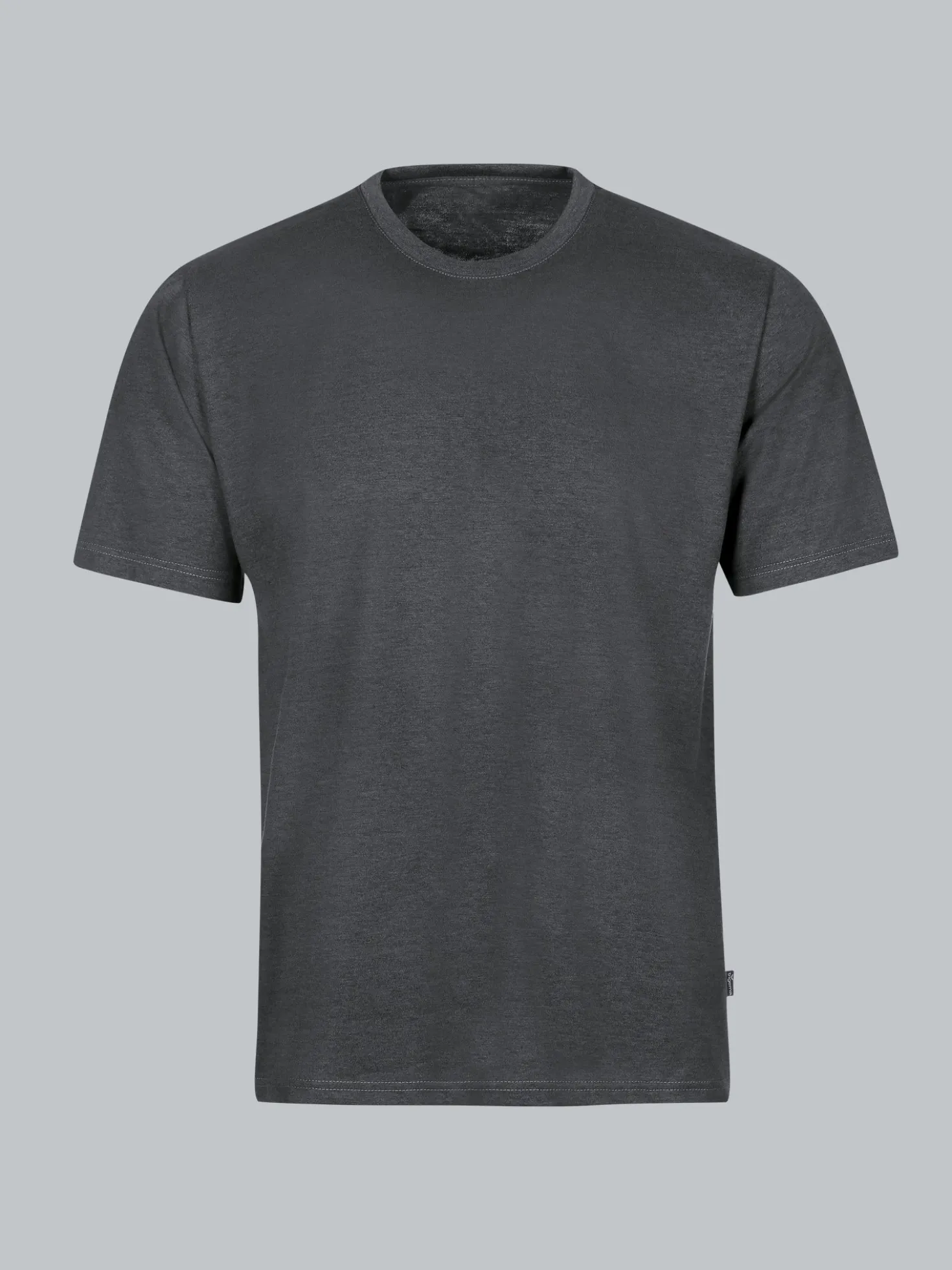 T-Shirt DELUXE Baumwolle Anthrazit-melange