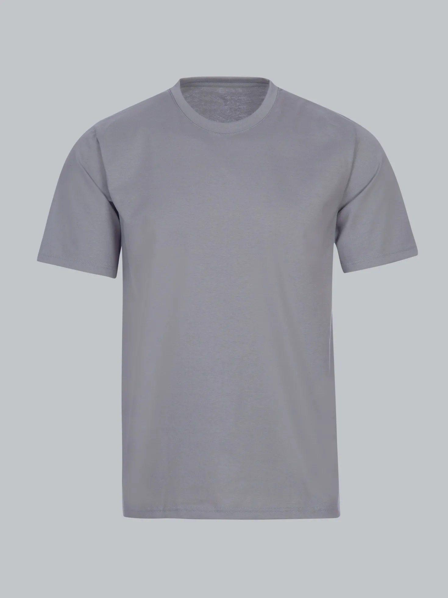 T-Shirt DELUXE Baumwolle Cool-grey