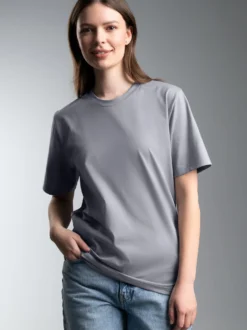 T-Shirt DELUXE Baumwolle Cool-grey