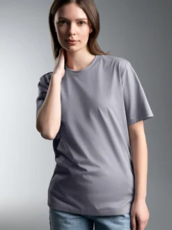 T-Shirt DELUXE Baumwolle Cool-grey