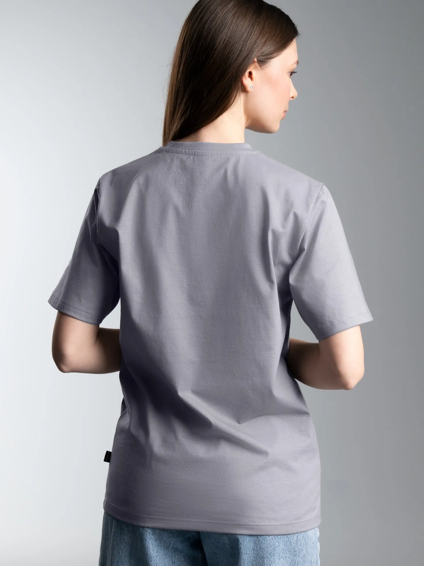 T-Shirt DELUXE Baumwolle Cool-grey