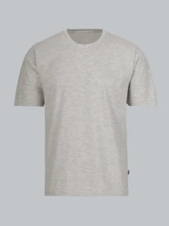 T-Shirt DELUXE Baumwolle Grau-melange