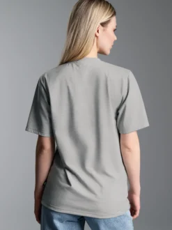 T-Shirt DELUXE Baumwolle Grau-melange