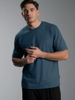 T-Shirt DELUXE Baumwolle Jeans-melange