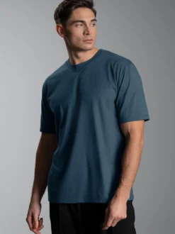 T-Shirt DELUXE Baumwolle Jeans-melange