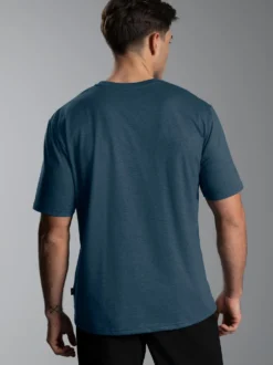 T-Shirt DELUXE Baumwolle Jeans-melange