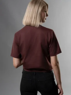T-Shirt DELUXE Baumwolle Kastanie