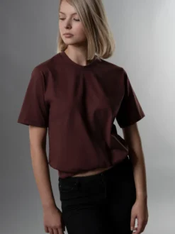 T-Shirt DELUXE Baumwolle Kastanie